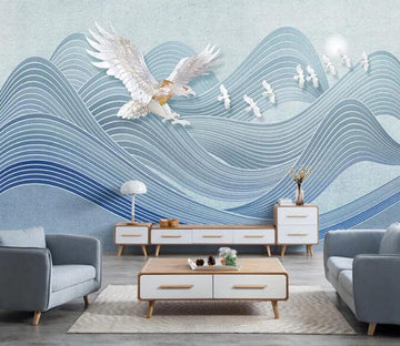 3D Wave Eagle 2161 Wall Murals Wallpaper AJ Wallpaper 2 