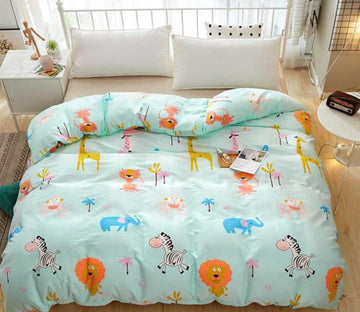 3D Cartoon Animals 3152 Bed Pillowcases Quilt