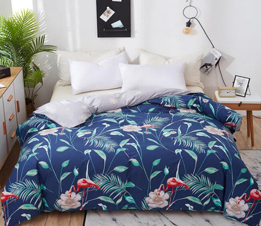 3D Leaf Flamingo 2046 Bed Pillowcases Quilt