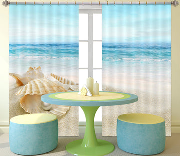 3D Beach Shells 810 Curtains Drapes Wallpaper AJ Wallpaper 