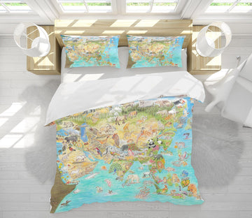 3D Animal World 021 Michael Sewell Bedding Bed Pillowcases Quilt Quiet Covers AJ Creativity Home 