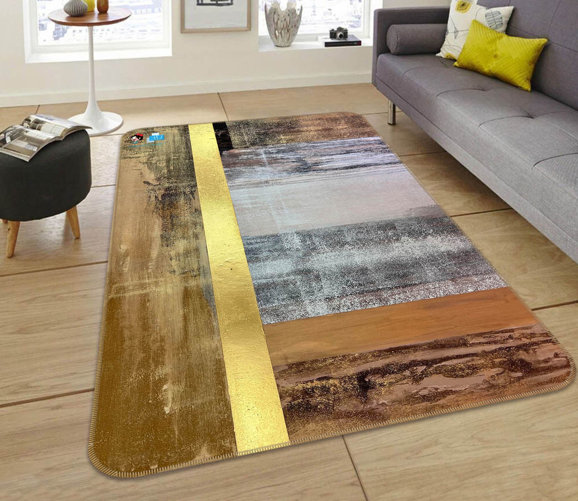 3D Vintage Painting 3055 Skromova Marina Rug Non Slip Rug Mat