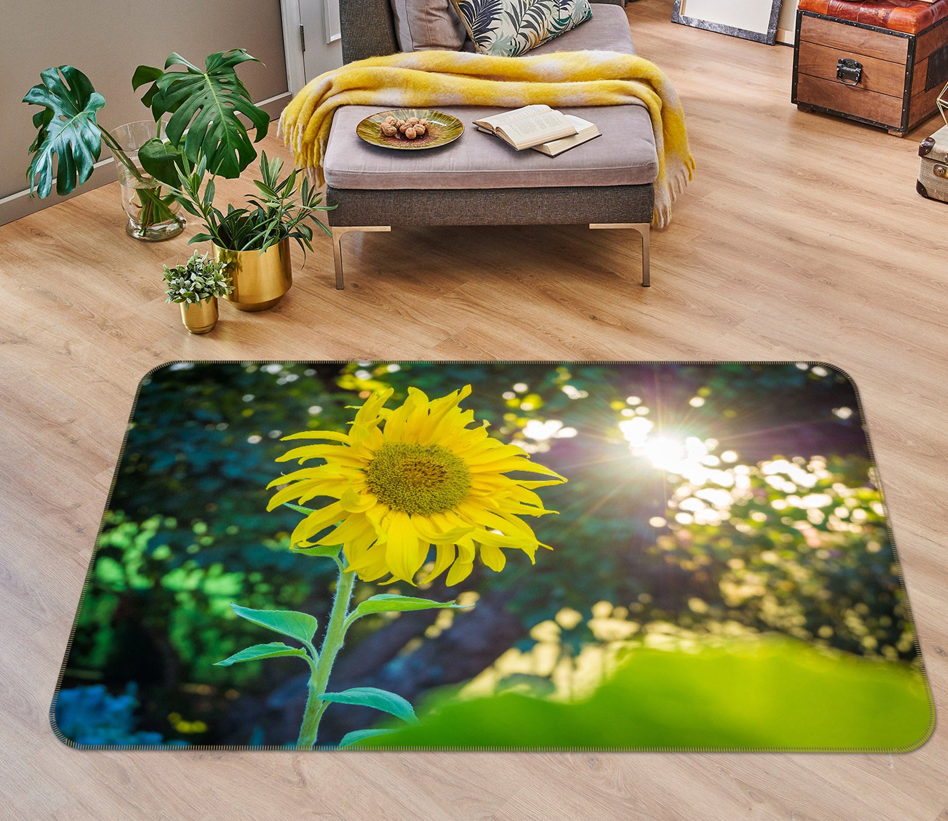 3D Sunflower 29188 Non Slip Rug Mat