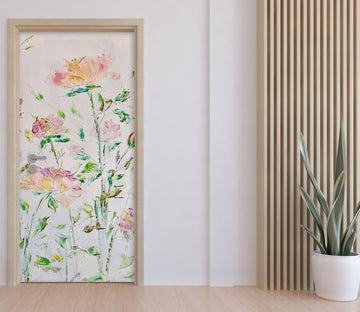 3D Pink Flower 3244 Skromova Marina Door Mural
