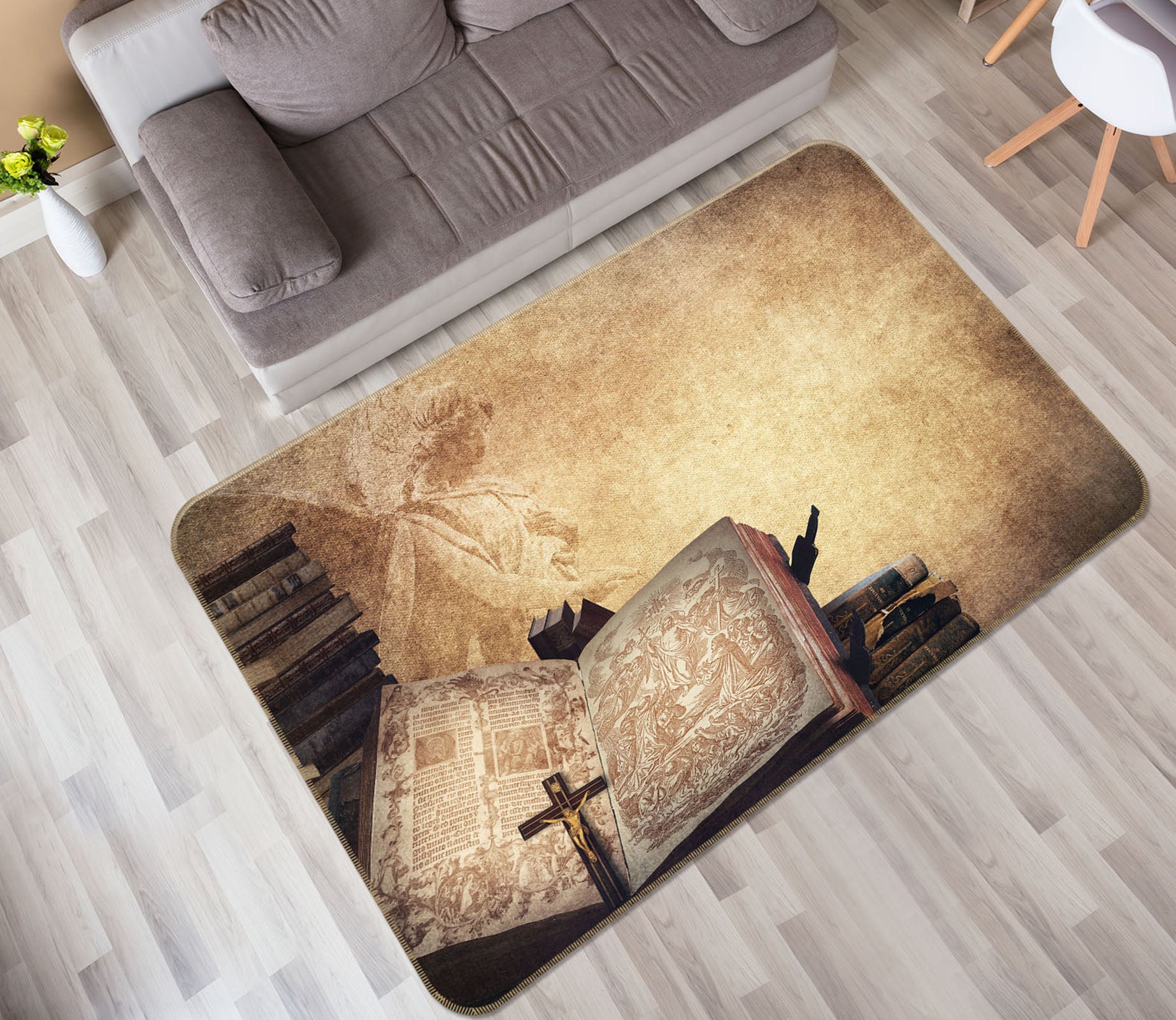 3D Book Cross 36114 Non Slip Rug Mat