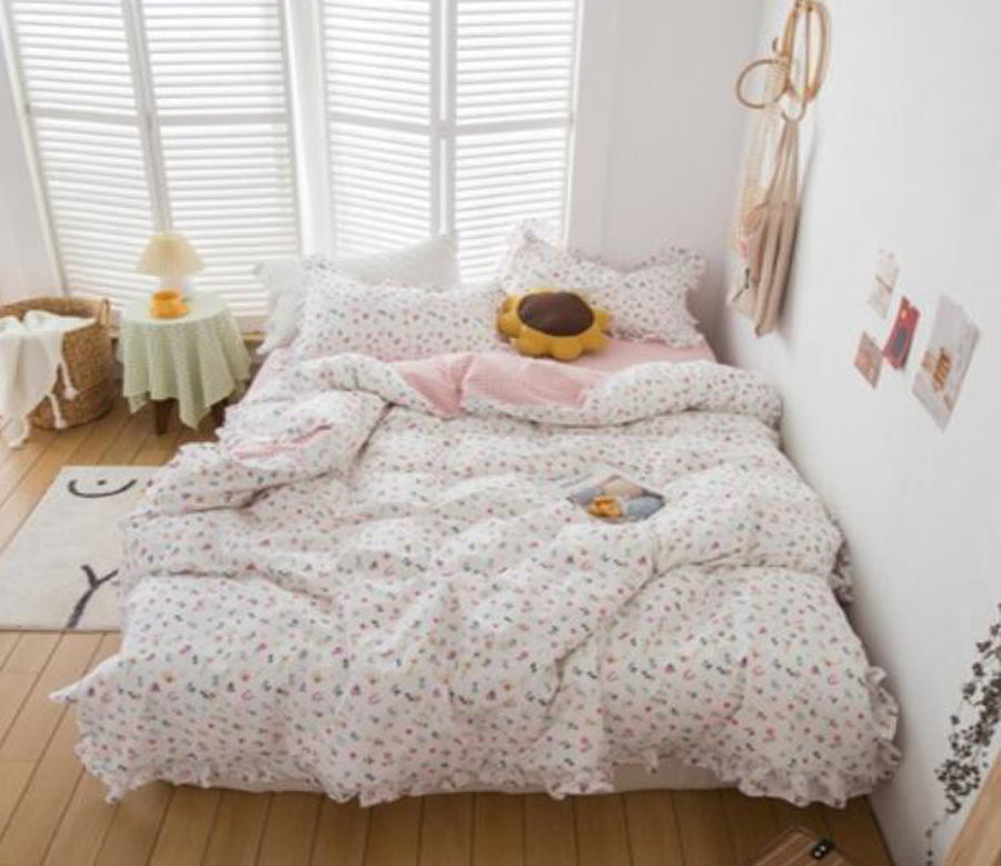 3D Pink Floral 40315 Bed Pillowcases Quilt