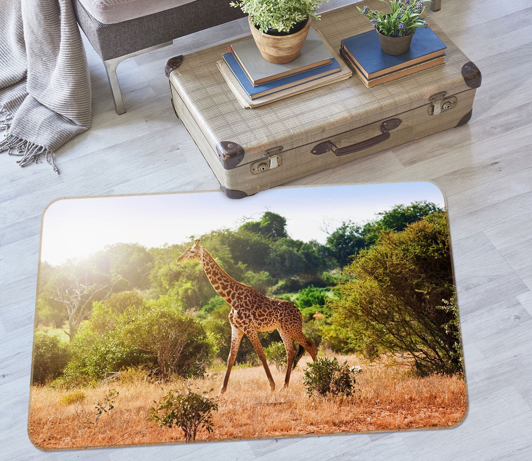 3D Giraffe 34085 Non Slip Rug Mat