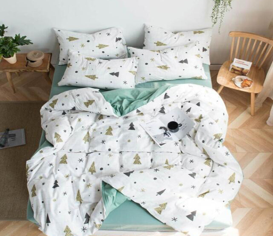 3D Christmas Tree 7047 Bed Pillowcases Quilt