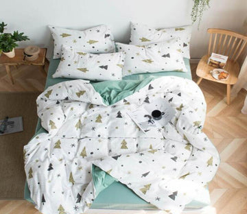 3D Christmas Tree 7047 Bed Pillowcases Quilt