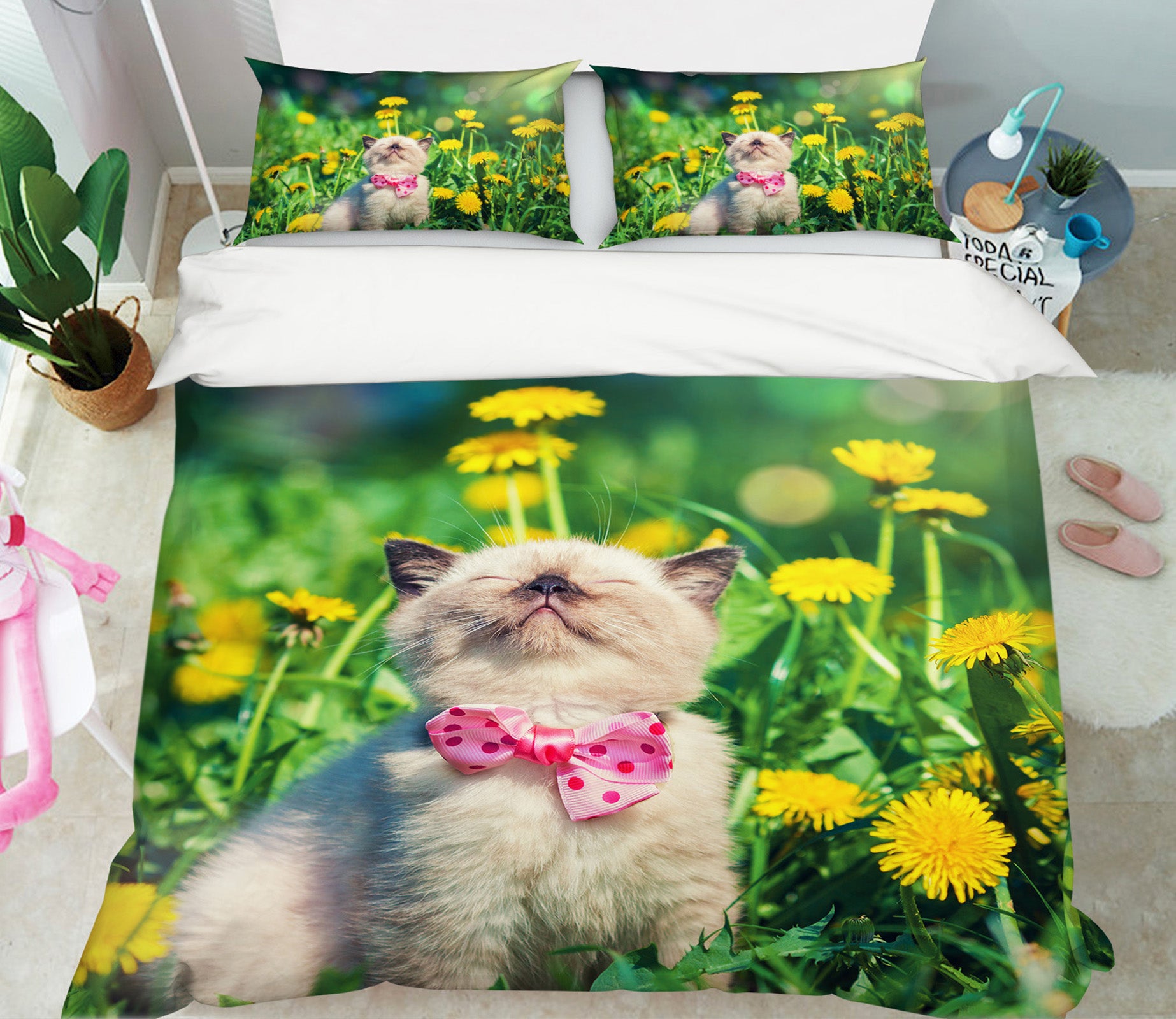 3D Kitten 15085 Bed Pillowcases Quilt