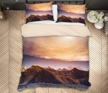 3D Mountains 63169 Bed Pillowcases Quilt