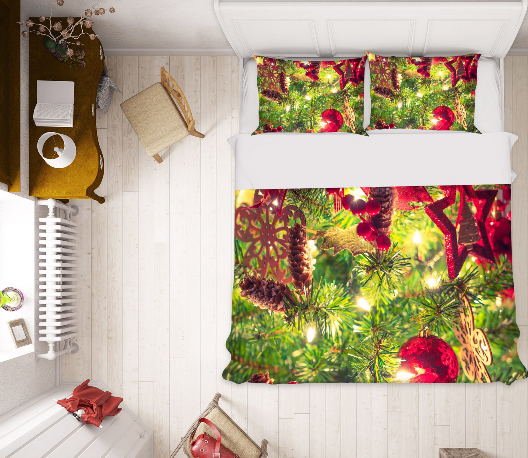 3D Branches Pendant 51059 Christmas Quilt Duvet Cover Xmas Bed Pillowcases