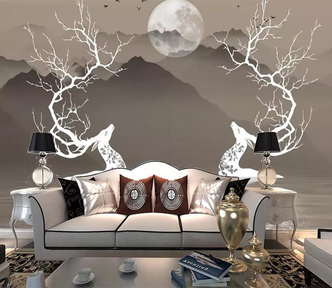3D Antelope Horn 1253 Wall Murals Wallpaper AJ Wallpaper 2 