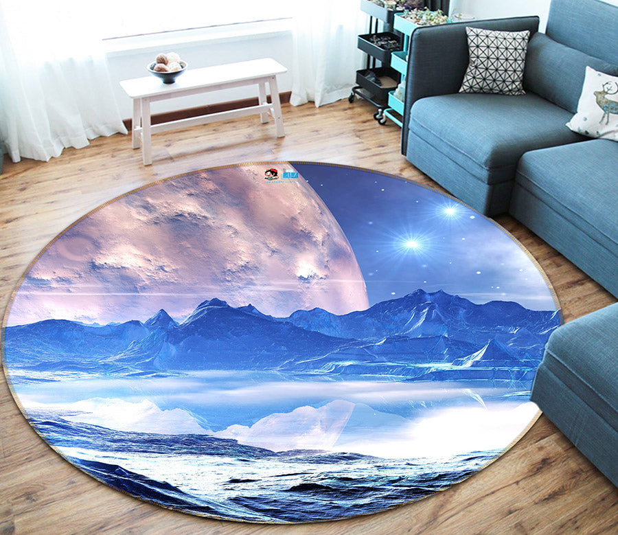 3D Moon 66165 Round Non Slip Rug Mat