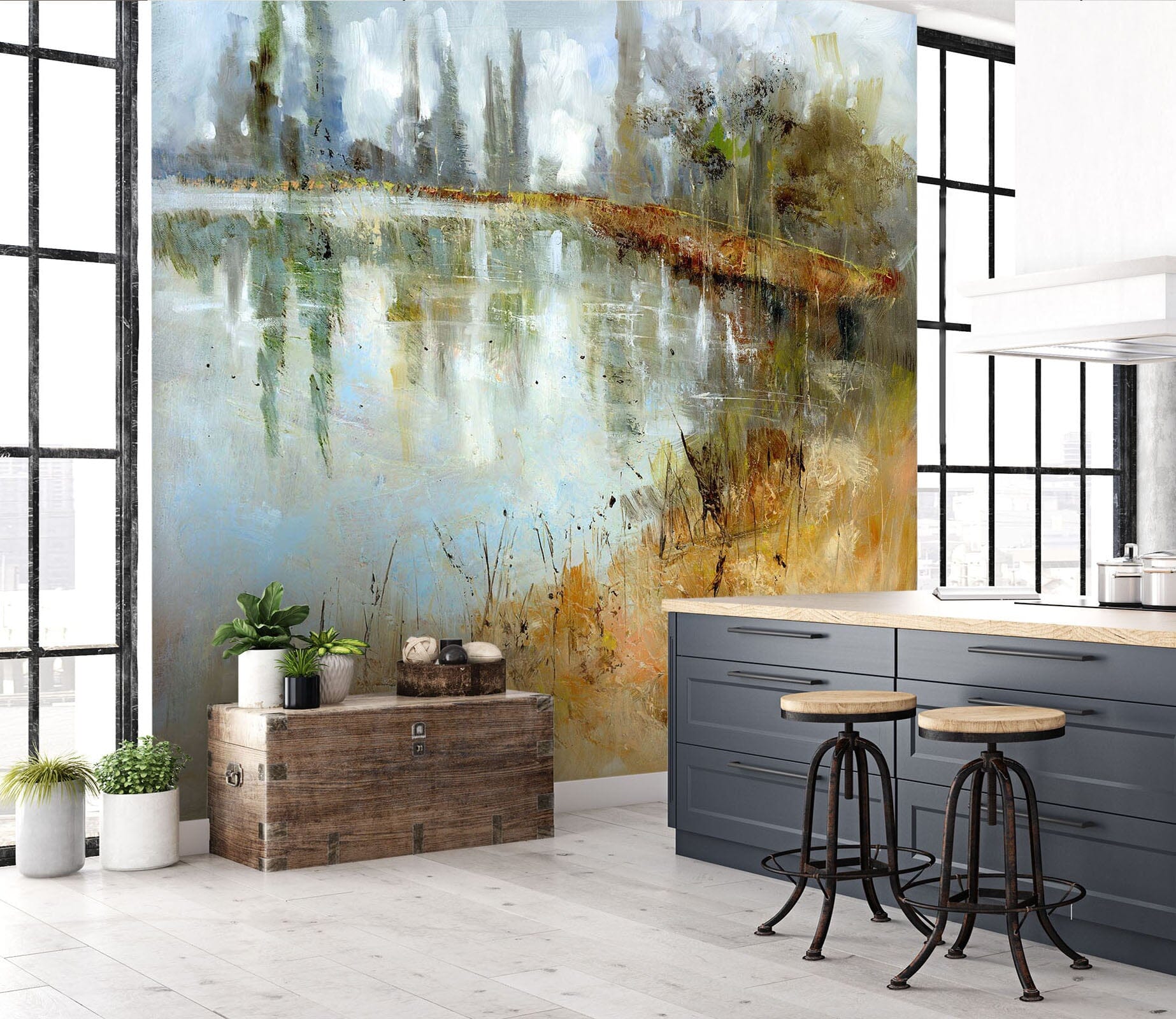 3D Country Road 1412 Anne Farrall Doyle Wall Mural Wall Murals Wallpaper AJ Wallpaper 2 