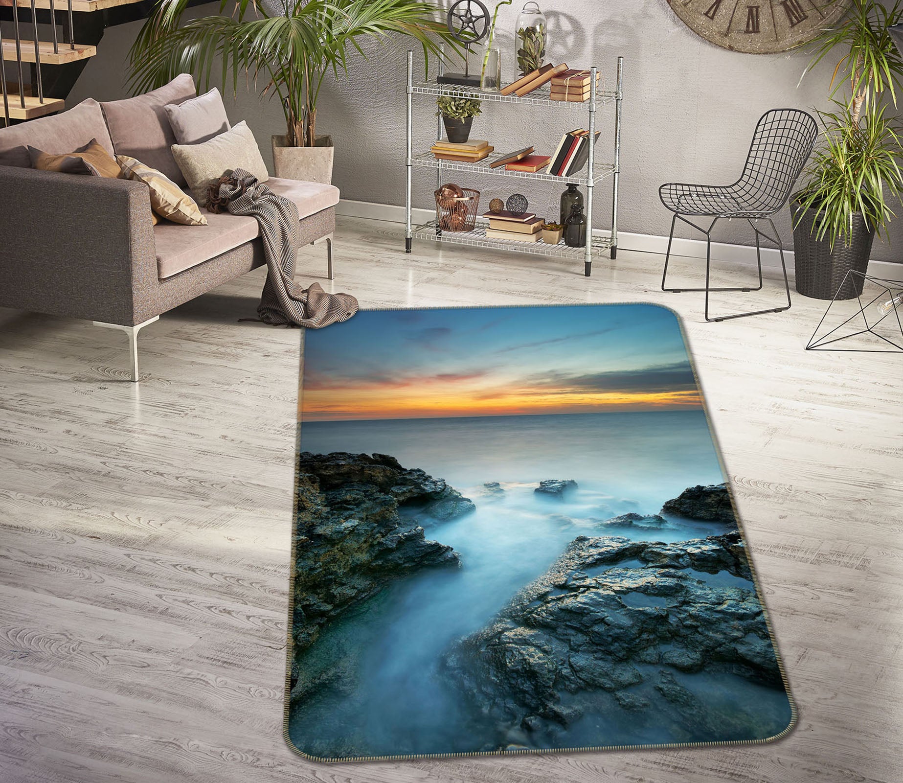3D Sea Stone 32110 Non Slip Rug Mat