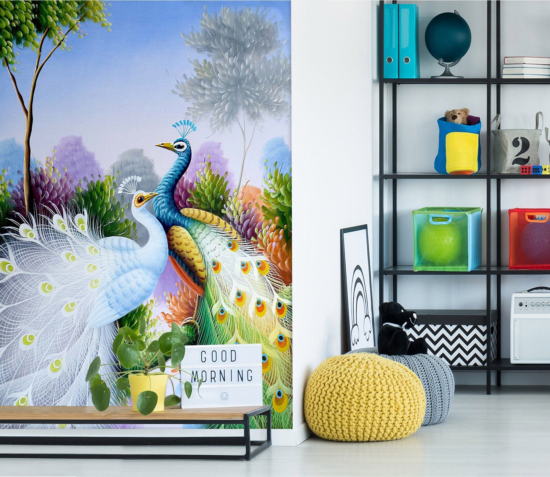 3D Color Peacock 2098 Wall Murals Wallpaper AJ Wallpaper 2 