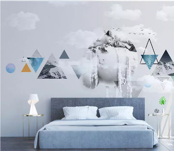 3D Modern Triangle 2074 Wall Murals