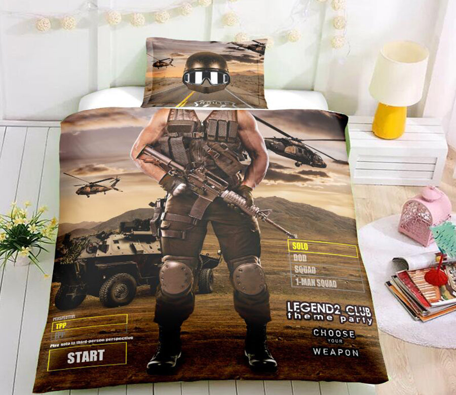 3D Special Forces 6034 Bed Pillowcases Quilt