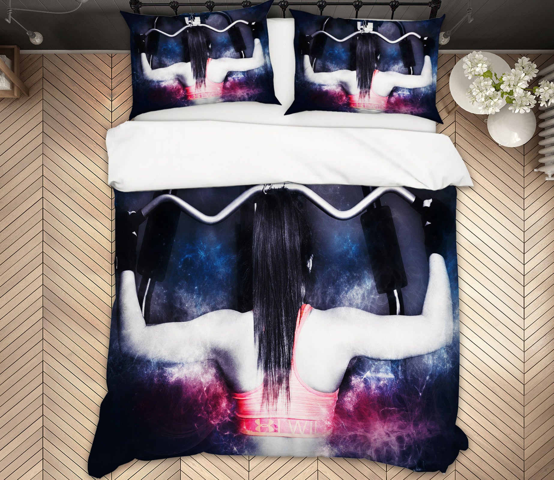 3D Fitness Action 14201 Bed Pillowcases Quilt