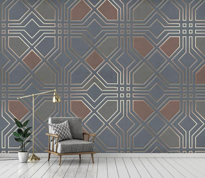3D Geometric Pattern 1395 Wall Murals Wallpaper AJ Wallpaper 2 