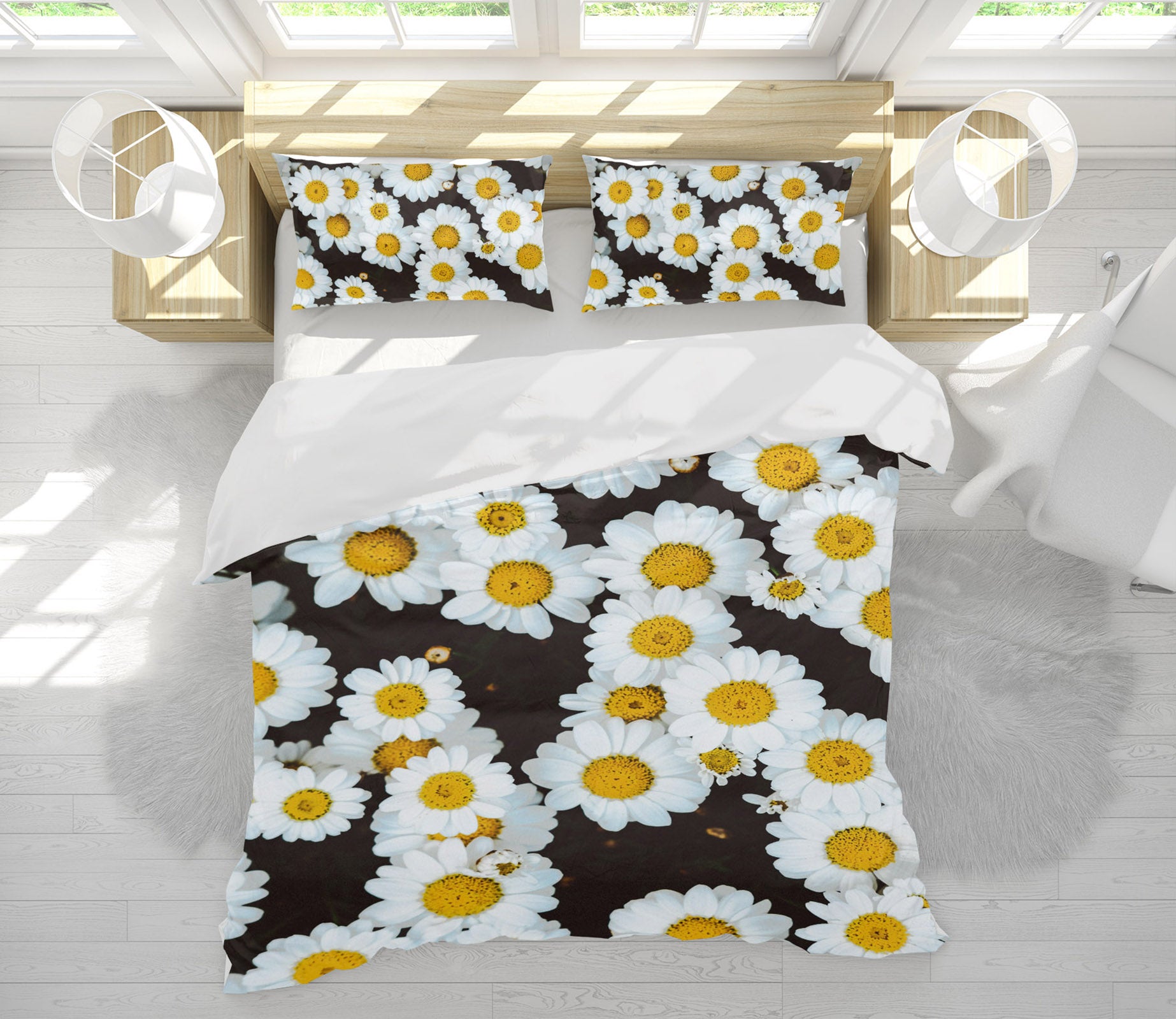 3D Small Chrysanthemum Pattern 61106 Bed Pillowcases Quilt