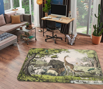 3D Animal World 1001 Andrea haase Rug Non Slip Rug Mat Mat AJ Creativity Home 