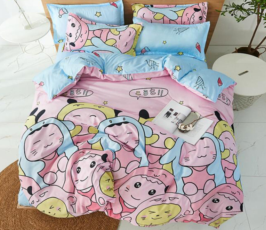 3D Cartoon Doll 13052 Bed Pillowcases Quilt