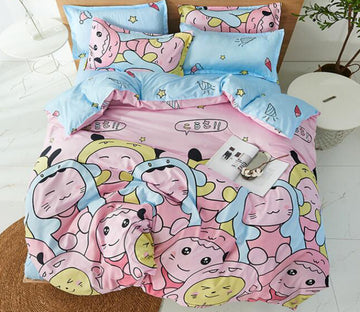 3D Cartoon Doll 13052 Bed Pillowcases Quilt
