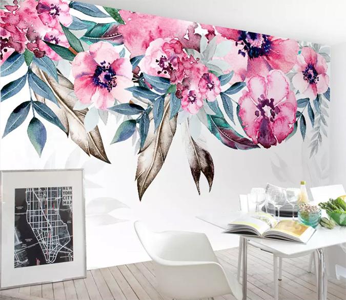 3D Colorful Flowers 1121 Wall Murals Wallpaper AJ Wallpaper 2 