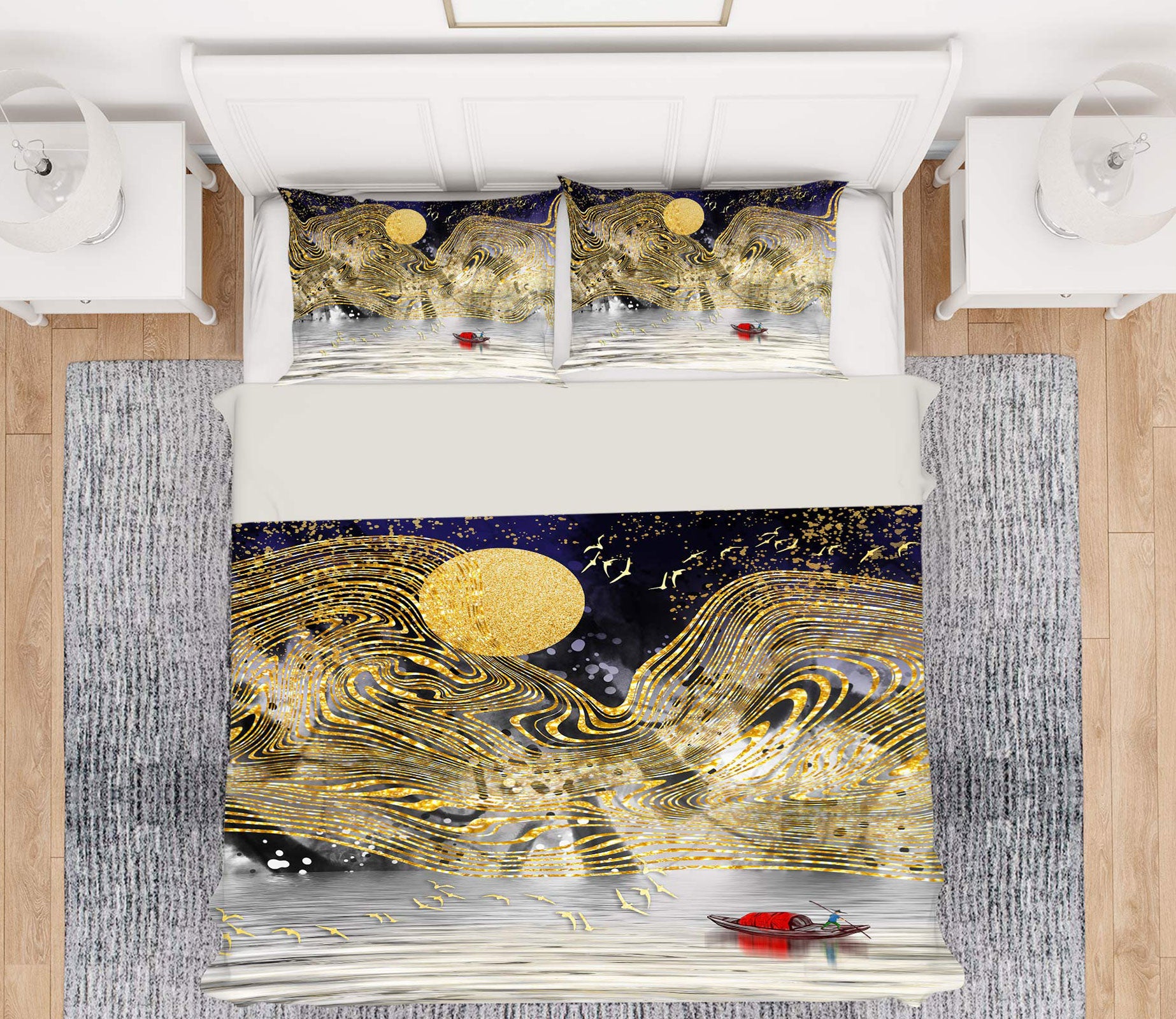 3D Moon 13109 Bed Pillowcases Quilt