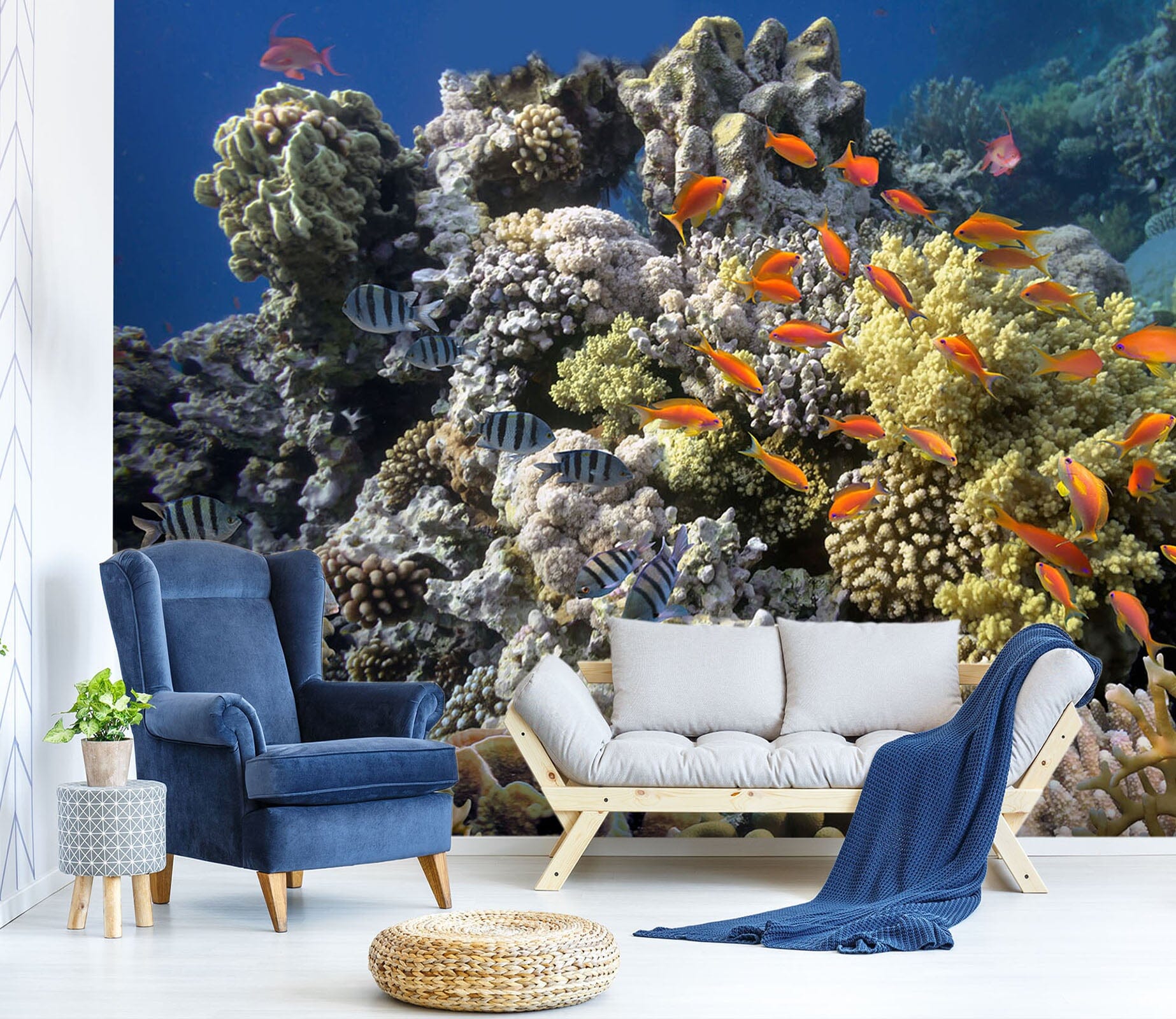 3D Coral Fish 193 Wall Murals Wallpaper AJ Wallpaper 2 