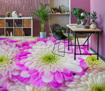 3D White Purple Chrysanthemum 9866 Assaf Frank Floor Mural