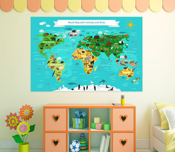 3D Sea Island 246 World Map Wall Sticker Wallpaper AJ Wallpaper 2 