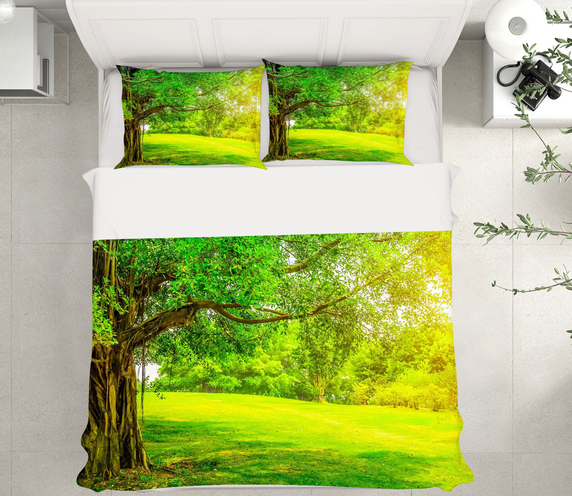 3D Tree Lawn 60261 Bed Pillowcases Quilt