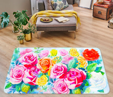 3D Flower 30147 Non Slip Rug Mat