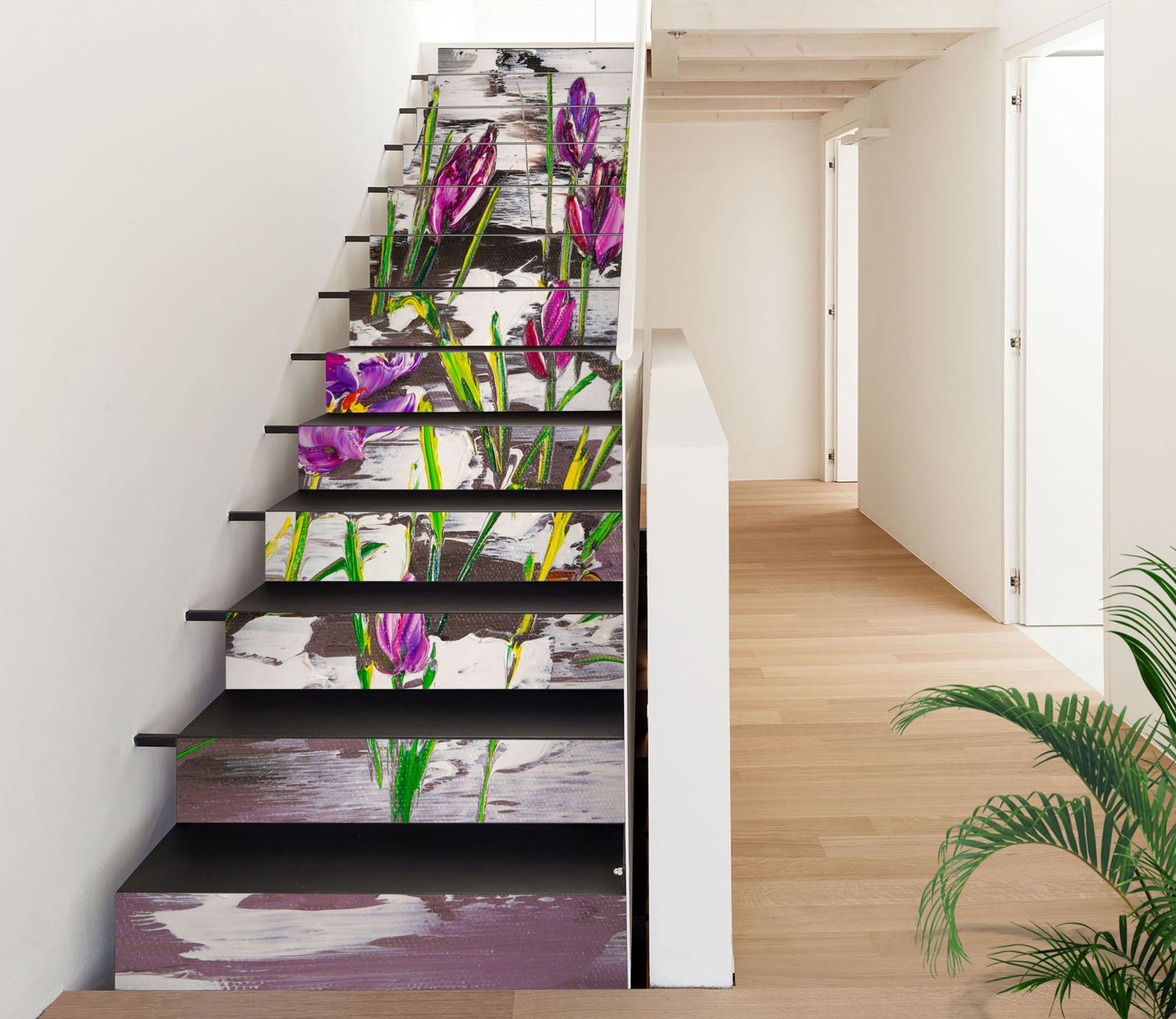 3D Purple Flower 2179 Skromova Marina Stair Risers