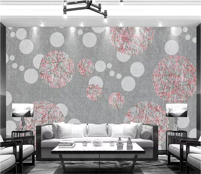 3D Colored Circles 2428 Wall Murals Wallpaper AJ Wallpaper 2 