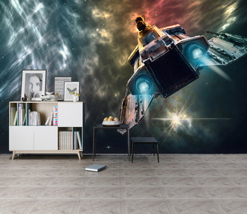 3D Spaceship Light 212 Vehicle Wall Murals