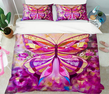 3D Pink Butterfly Petals 592 Skromova Marina Bedding Bed Pillowcases Quilt