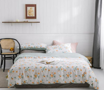 3D Yellow Flower 40107 Bed Pillowcases Quilt