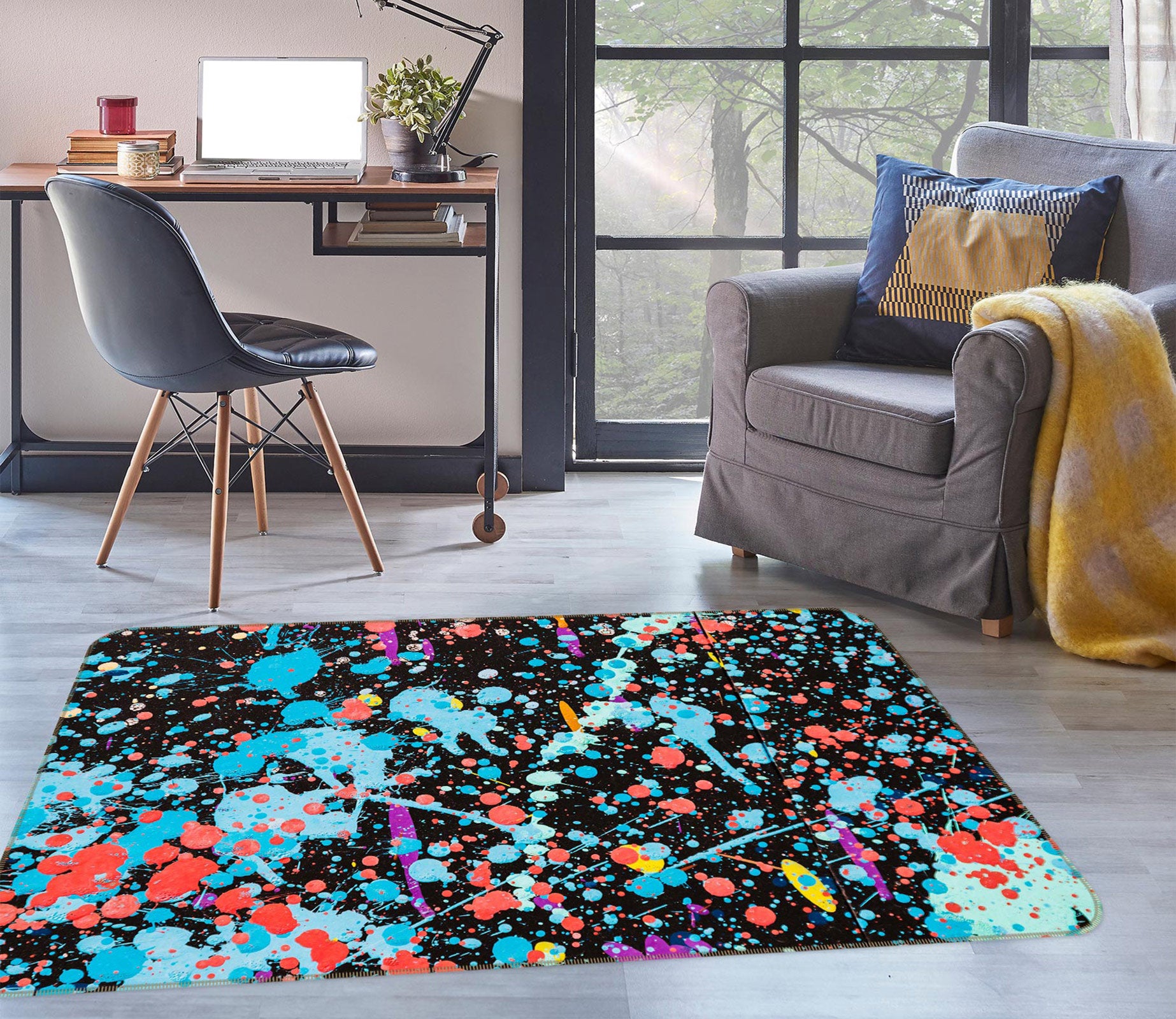 3D Colorful 30079 Non Slip Rug Mat