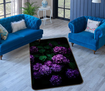 3D Purple Hydrangea 1008 Noirblanc777 Rug Non Slip Rug Mat Mat AJ Creativity Home 