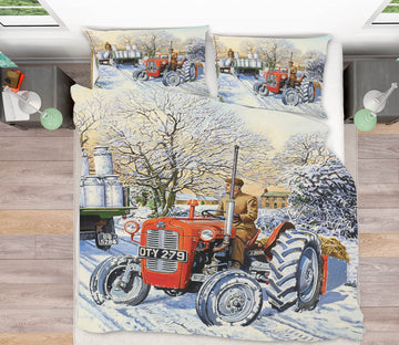 3D Snowfield Tractor 8902 Trevor Mitchell bedding Bed Pillowcases Quilt