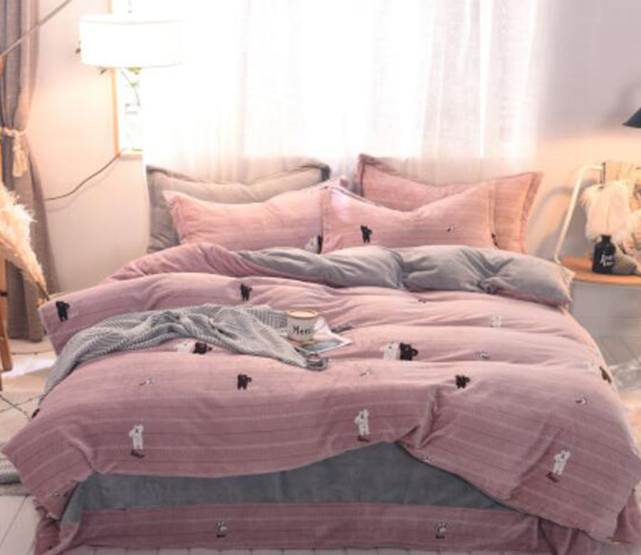 3D Pink 20130 Bed Pillowcases Quilt