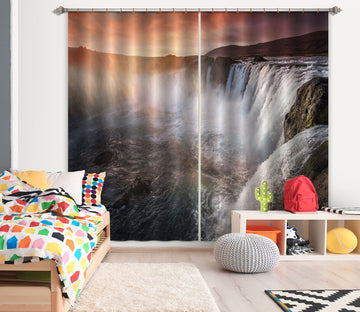 3D Canyon Waterfall 117 Marco Carmassi Curtain Curtains Drapes Curtains AJ Creativity Home 