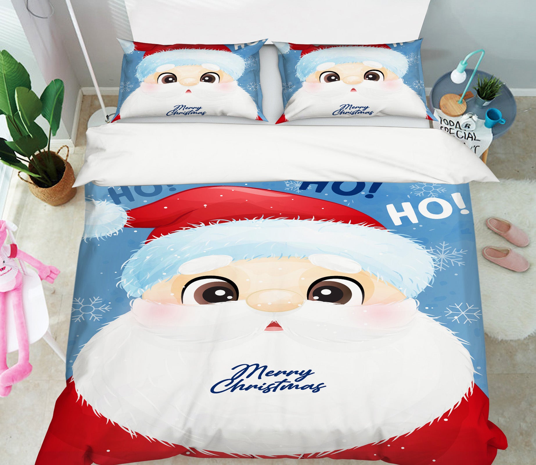 3D Santa Claus 51055 Christmas Quilt Duvet Cover Xmas Bed Pillowcases