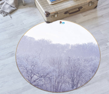 3D Fog Tree 7379 Assaf Frank Rug Round Non Slip Rug Mat