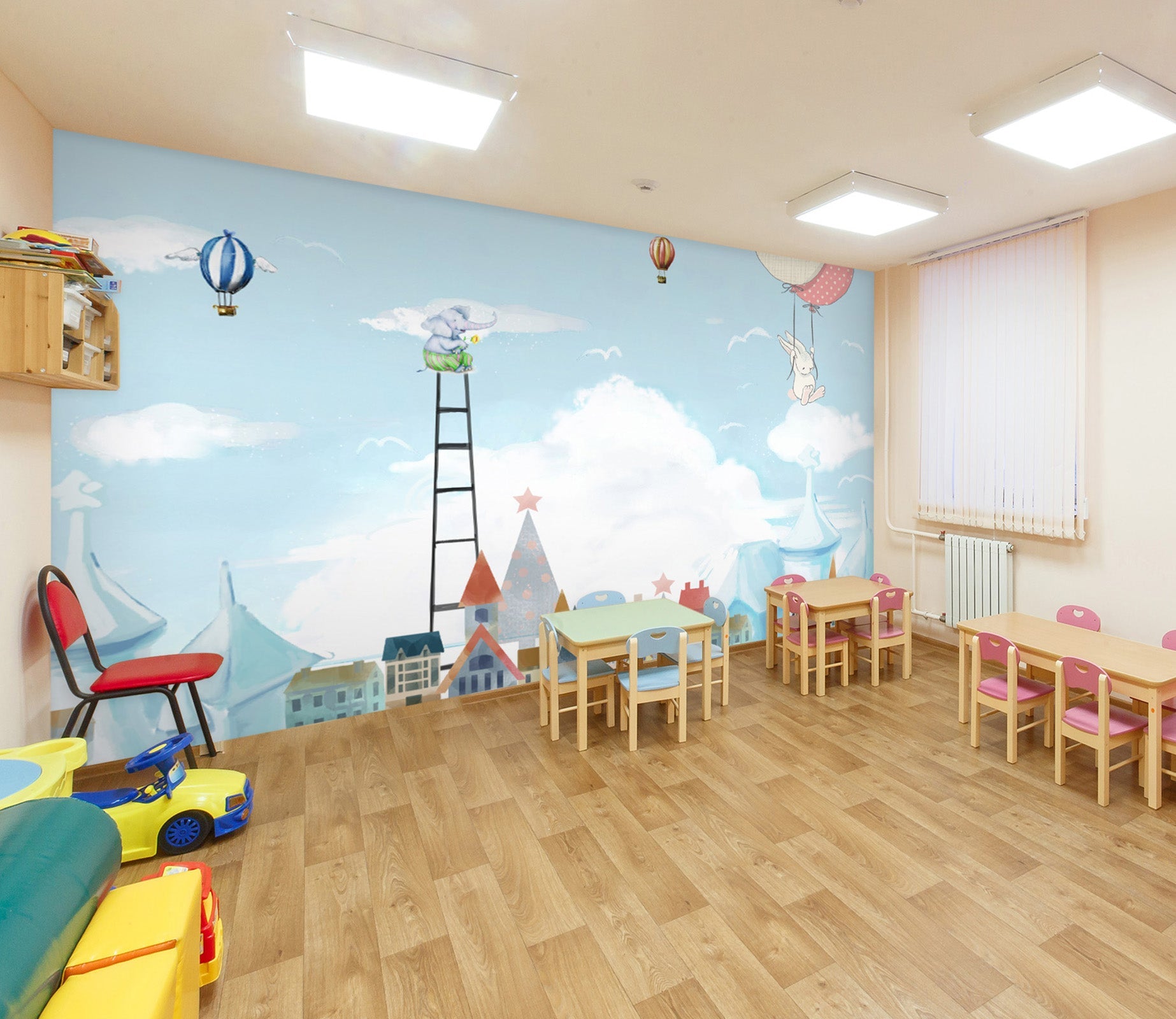 3D Elephant Bunny 026 Wall Murals Wallpaper AJ Wallpaper 2 