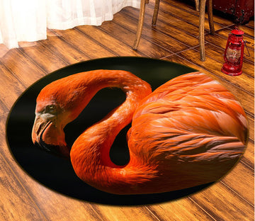 3D Flamingo 82192 Animal Round Non Slip Rug Mat